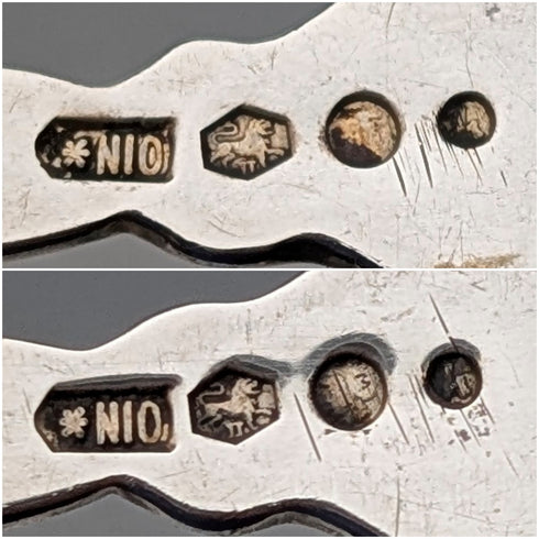 1967年荷蘭復古歐陸銀茶匙一對,共25克