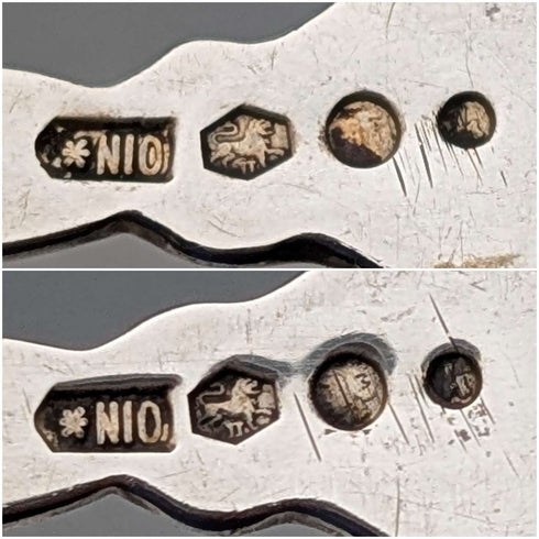 1967 Dutch Vintage Continental Silver Teaspoon Pair, Total 25g