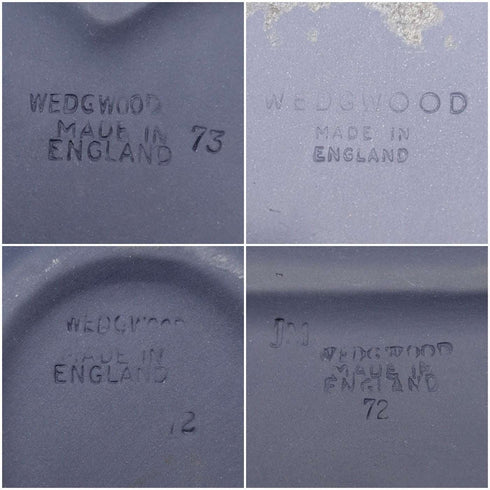 British Vintage Wedgwood Jasperware Playing Card Box Set of 4, Portland Blue