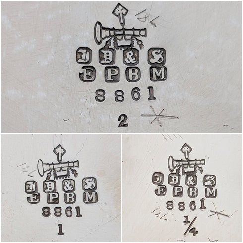 20世紀初頭 英国アンティーク シルバープレート製 バチェラー ティーセット 3点セット JAMES DIXON&SON