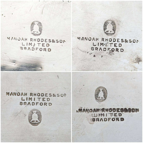 1910 年代英國古董鍍銀茶壺 4 件套 Manoah Rhodes
