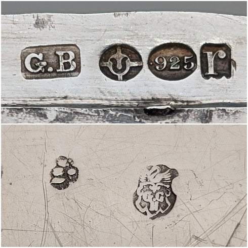 1912年 英国アンティーク 純銀製 細密装飾大型ボックス 444g George Bedingham 極美品