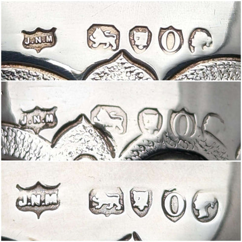 Circa 1889 British antique sterling silver bachelor tea set, total weight 471g, Mappin and Webb