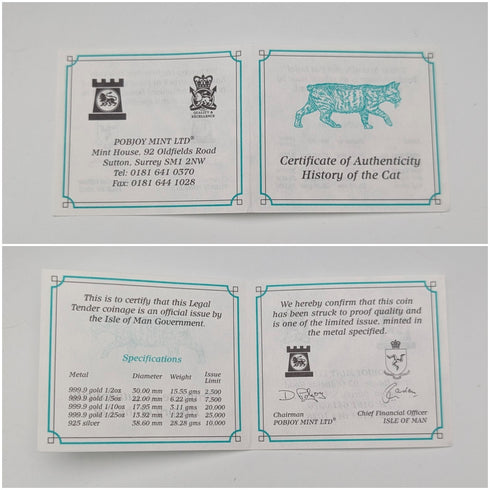 British Isle of Man Silver Crown Coin "History of Cats: Miacis dinichtis" PobjoyMint Case and Instructions Included