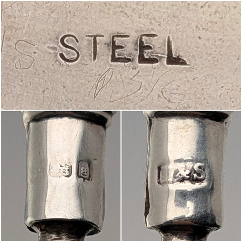 1906年英國古董純銀手柄鞋拔 Levi&Salaman