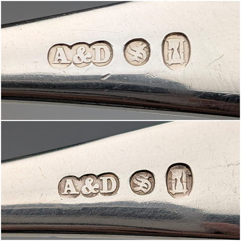 Pair of 6 antique silver-plated fish cutlery sets, circa 1900, Allen & Darwin, England.