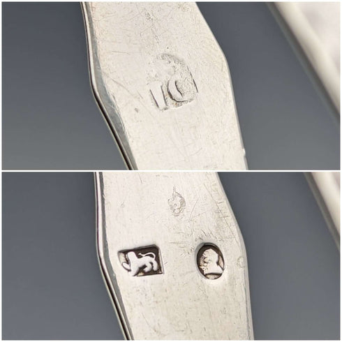 18世紀末頃 英国アンティーク 純銀製 シュガートング 26g James Crawford