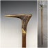British Vintage Men's Cane Antler Handle Brown Shaft 94cm
