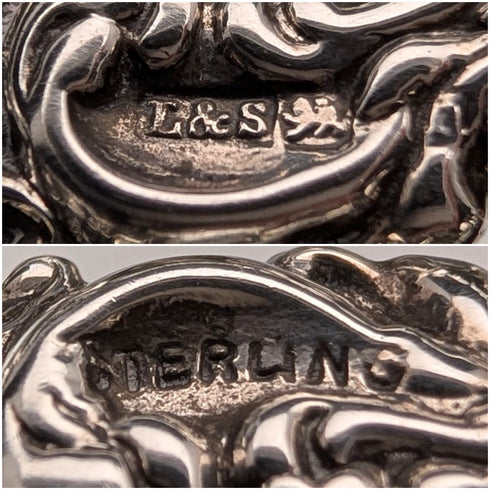 英国古董 純銀製手柄 修容剪刀 Levi & Salaman