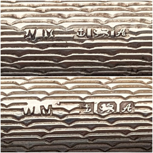 1975 British vintage sterling silver ballpoint pen and push-type pencil William Manton with case