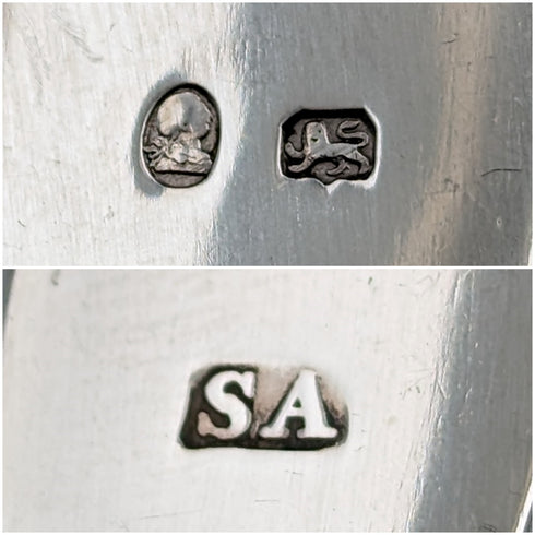 Circa 1800 British Antique Sterling Silver Sugar Tongs 33g Stephen Adams II