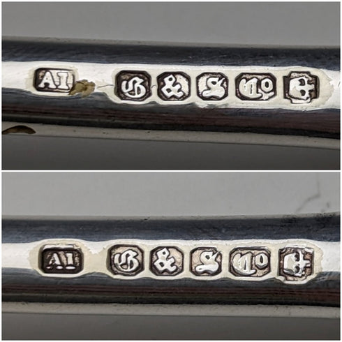 十九世紀末英國古董銀盤服務器套裝 GOLDSMITHS & SILVERSMITHS