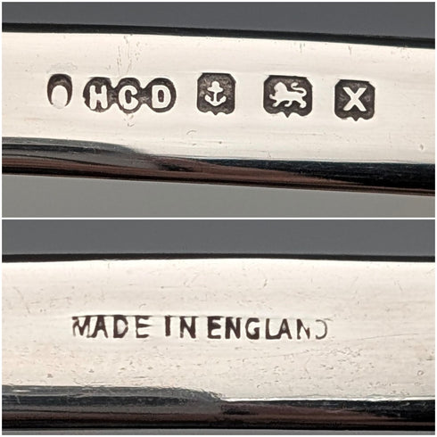 1947 British vintage pure silver guilloche enamel flower and bird decoration hand mirror by Henry Clifford Davis