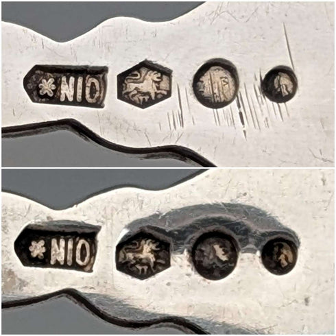 1967 Dutch Vintage Continental Silver Teaspoon Pair, Total 22g
