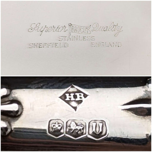 1962 British Vintage Sterling Silver Handle Cake Slicer, Boxed, Harrison Brothers