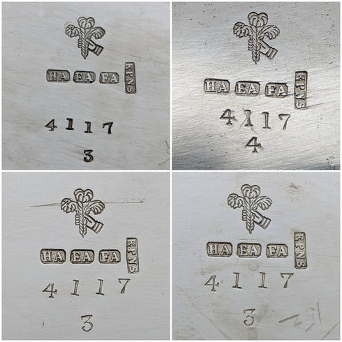 1921 English Antique Silver Plated Teapot Set of 4 Henry Atkins