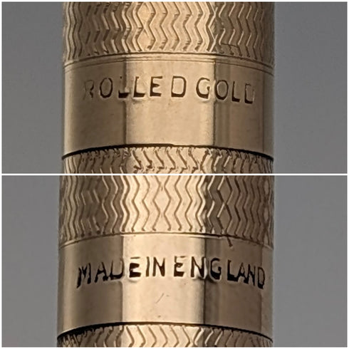 英国ヴィンテージ ヤード・オ・レッド ロールドゴールド製 推進式ペンシル&ボールペン ケース入