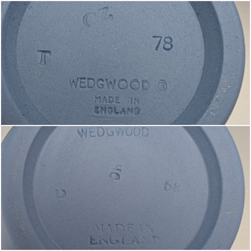 英国ヴィンテージ ウェッジウッド ジャスパーウェア製 一輪挿し花瓶ペア