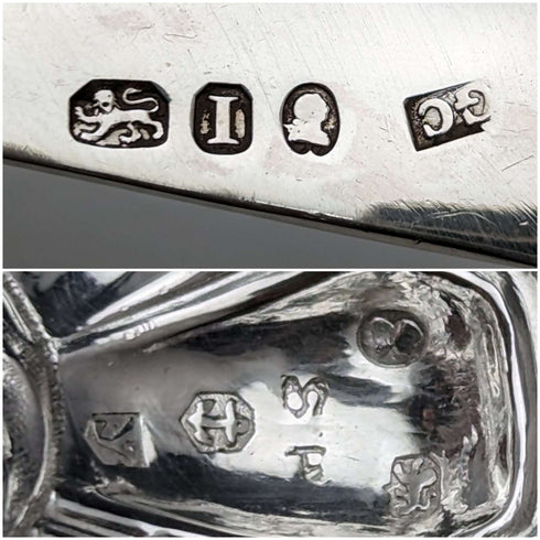 Early 19th century British antique sterling silver tea caddy spoon (with translation)