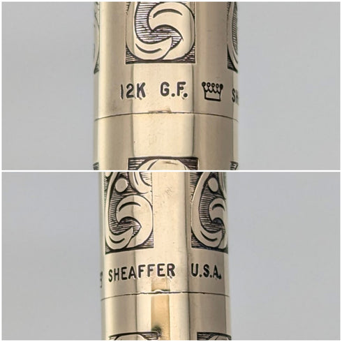 美國復古 Schafer K12 鍍金自動鉛筆/原子筆套裝附盒