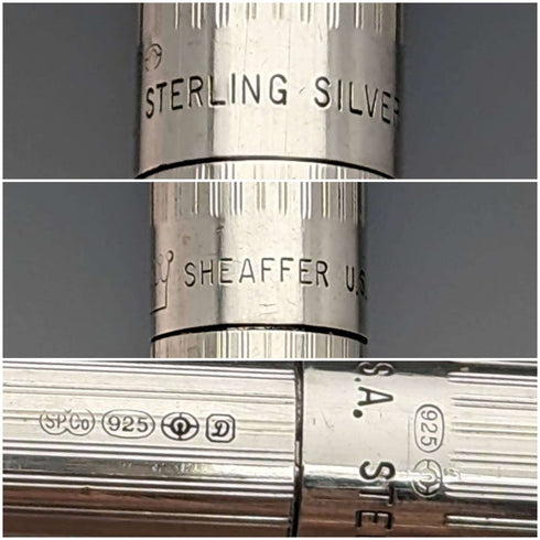American Vintage Sheaffer Sterling Silver Ballpoint Pen with 2 Refills