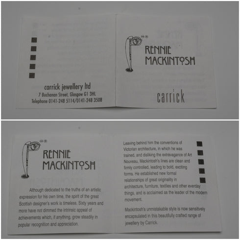 復古純銀麥金塔玫瑰新藝術風格圓形胸針附盒