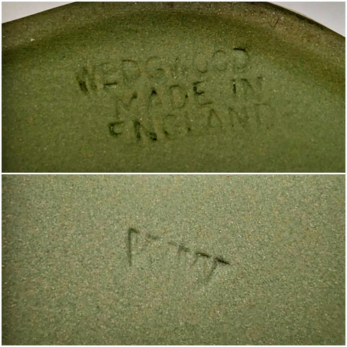 英國復古 Wedgwood Jasperware 橢圓形盒子配件箱綠色