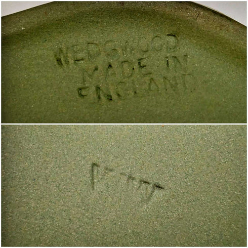 英國復古 Wedgwood Jasperware 橢圓形盒子配件箱綠色