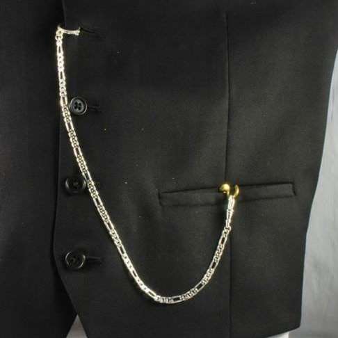 鍍銀拉環型 Albert Chain Funry Link