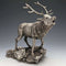 Objeto decorativo de ciervo extragrande, grabado en plata de ley, 900 g, 20 cm de altura, Country Artists, Reino Unido