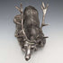 Objeto decorativo de ciervo extragrande, grabado en plata de ley, 900 g, 20 cm de altura, Country Artists, Reino Unido