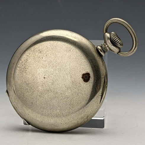 1899年頃 英国アンティーク ハート形純銀製懐中時計ホルダ REVUE懐中時計付き