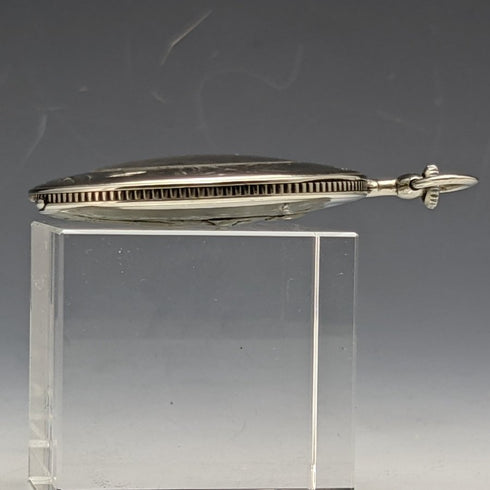 アンティーク 動作良好(時刻合わせ不可) タバン 彫刻ケース 懐中時計