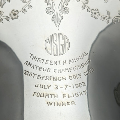 1923 年美國古董純銀(925 銀)籃式高爾夫球獎杯 257 克 Frank Whiting