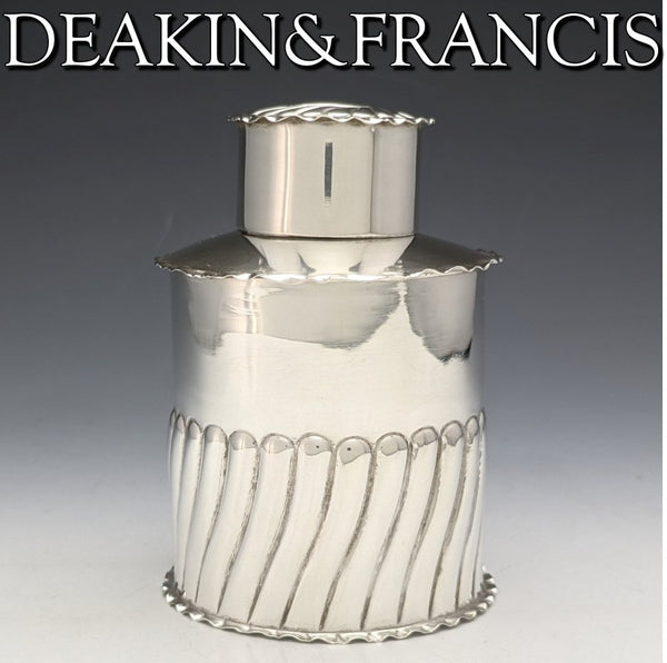 1902 年英國古董純銀(925 銀)茶葉罐 66 克 DEAKIN & FRANCIS