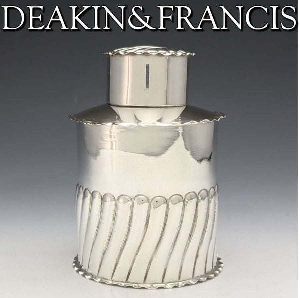1902 年英國古董純銀(925 銀)茶葉罐 66 克 DEAKIN & FRANCIS