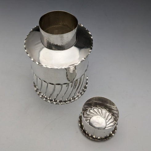 1902年 英国アンティーク 純銀(925シルバー) ティーキャディー 66g DEAKIN & FRANCIS