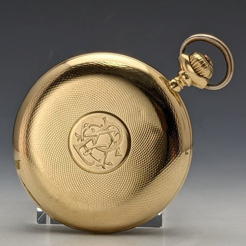 Around 1910 Antique Good operation Ulysse Nardin Pocket watch K18 Gold Hunter Diameter 54mm 121g