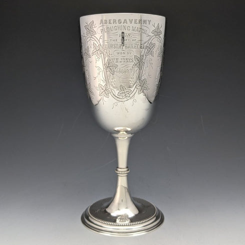 1878 British Antique Pure Silver (925 Silver) Large Goblet 178g Rolason Brothers