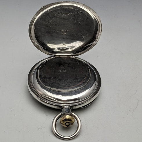 1918年 アンティーク 動作品 ゼニス 純銀ケース ミリタリースタイル 懐中時計