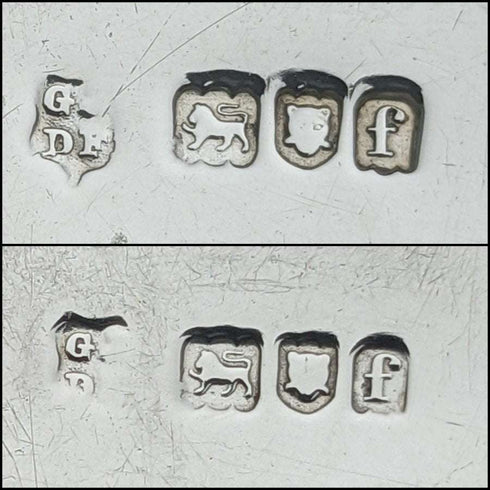 1901년 영국 앤티크 순은(925 실버) 봉봉 디쉬 페어 지름 90mm 조시아 윌리엄스