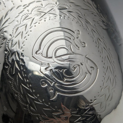 1862 British Antique Pure Silver (925 Silver) Mug 133g Henry Wilkinson