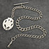 Around 1900 British Antique Pure Silver (925 Silver) Albert Chain 56g Pure Silver Emblem Fob