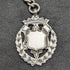 Around 1900 British Antique Pure Silver (925 Silver) Albert Chain 56g Pure Silver Emblem Fob
