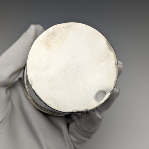 1912年 英国アンティーク 純銀(925シルバー) ティーキャディー 90g W G Sothers