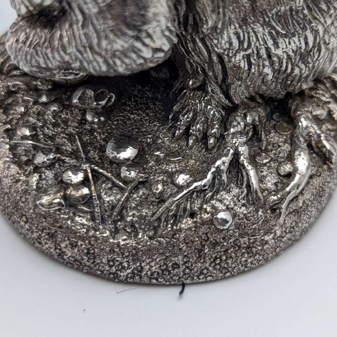 纯银电镀雕刻 松鼠摆件 263g 高8.5cm 英国Country Artists公司