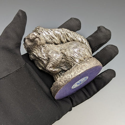 纯银电镀雕刻 松鼠摆件 263g 高8.5cm 英国Country Artists公司