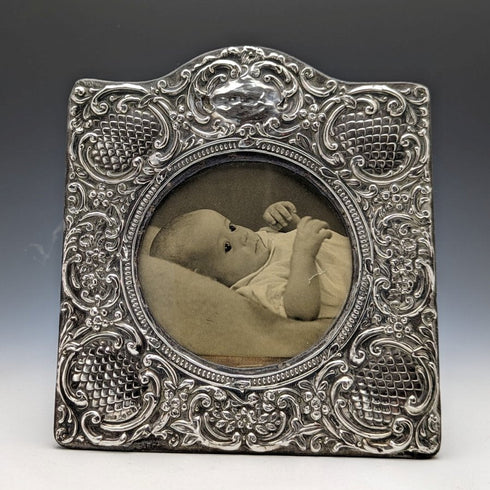1906年 英国アンティーク 純銀(925シルバー)フレーム 写真立て/ポートレート SAMUEL M LEVI