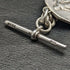 1900年頃 英国アンティーク 純銀(925シルバー)アルバートチェーン 62g ローマ銀貨フォブ