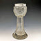 Jarrón de cristal tallado con decoración de plata de ley, antiguedad británica de 1910, 383 g, C C May & Sons